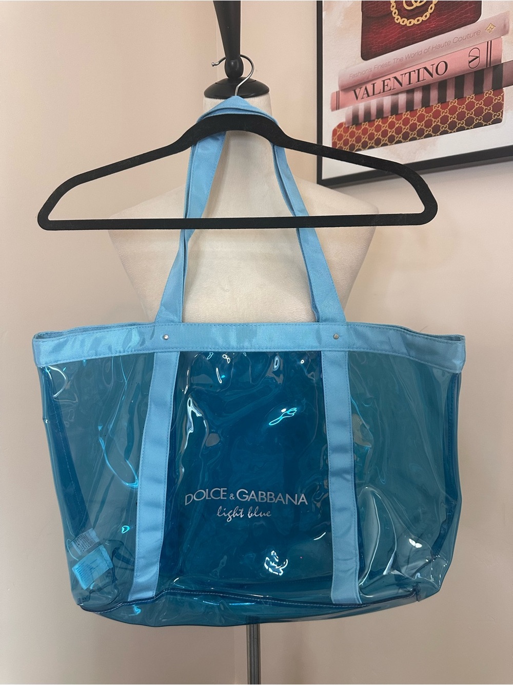 Dolce & Gabbana Light Blue clear PVC tote bag